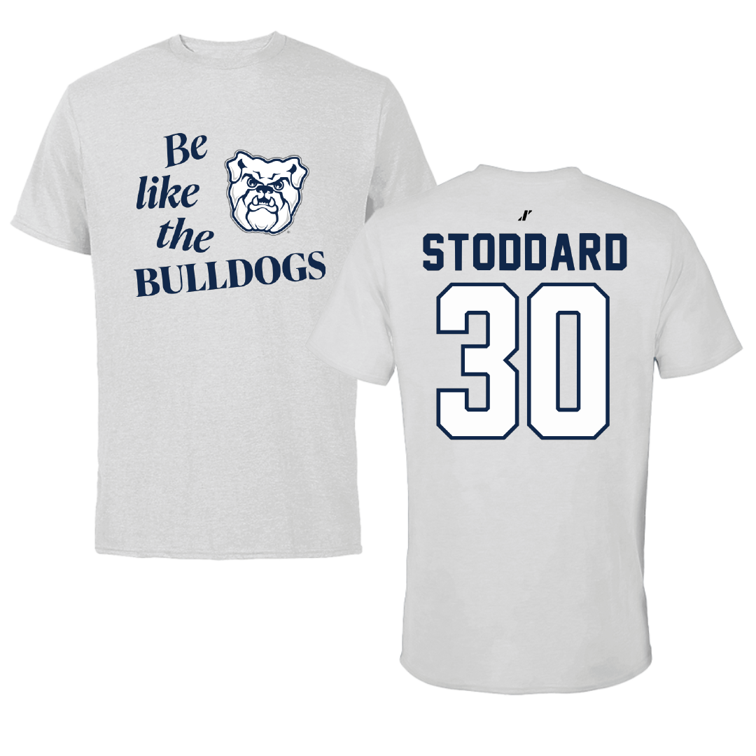 Butler University Basketball Light Gray Be Like Us Tee - #30 Abigail Stoddard