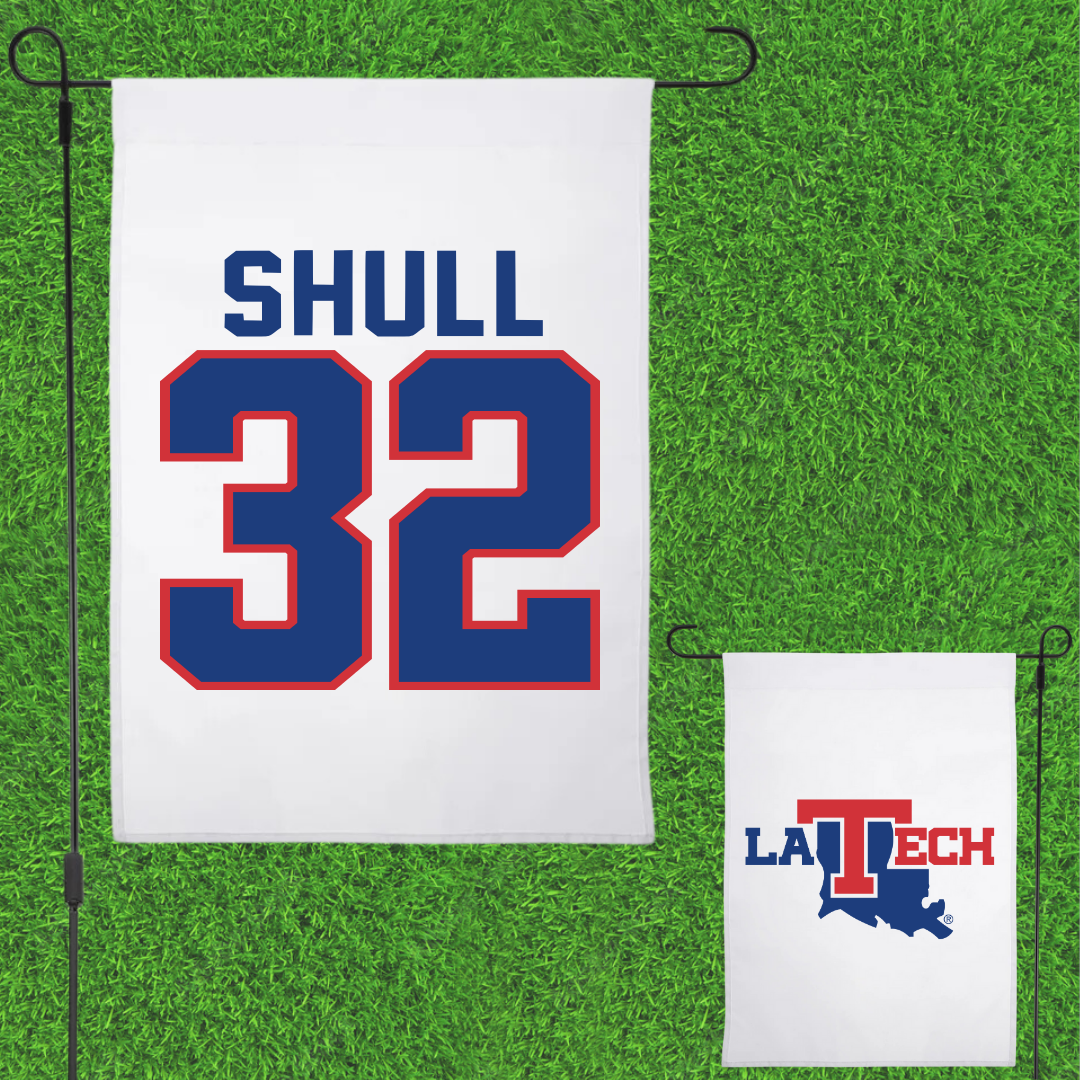 Louisiana Tech University Softball White Garden Flag - #32 Ryleigh Shull