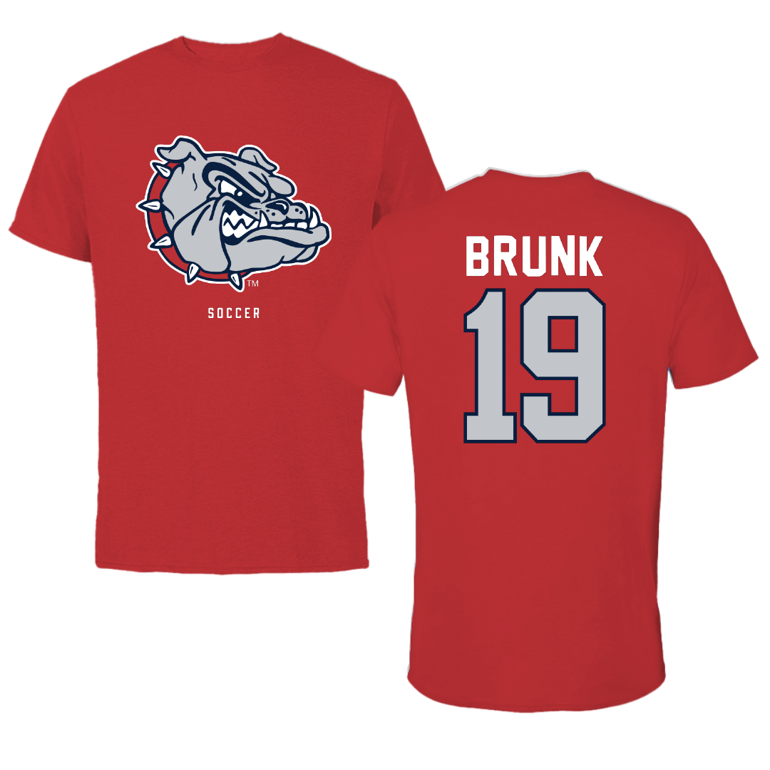 Gonzaga University Soccer Red Mascot Performance Tee - #19 Hudson Brunk