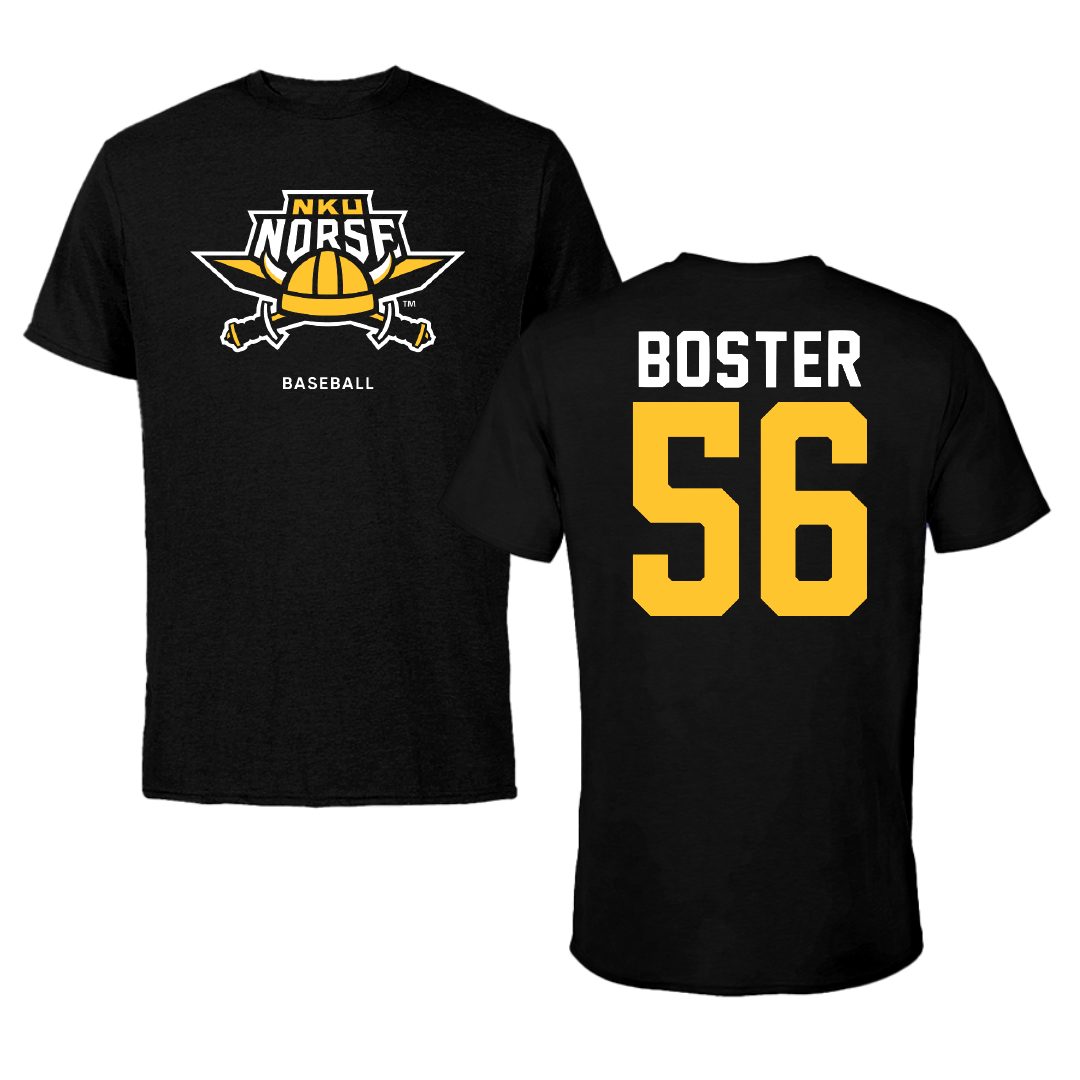 Northern Kentucky University Baseball Black Performance Tee - #56 Aaron Boster