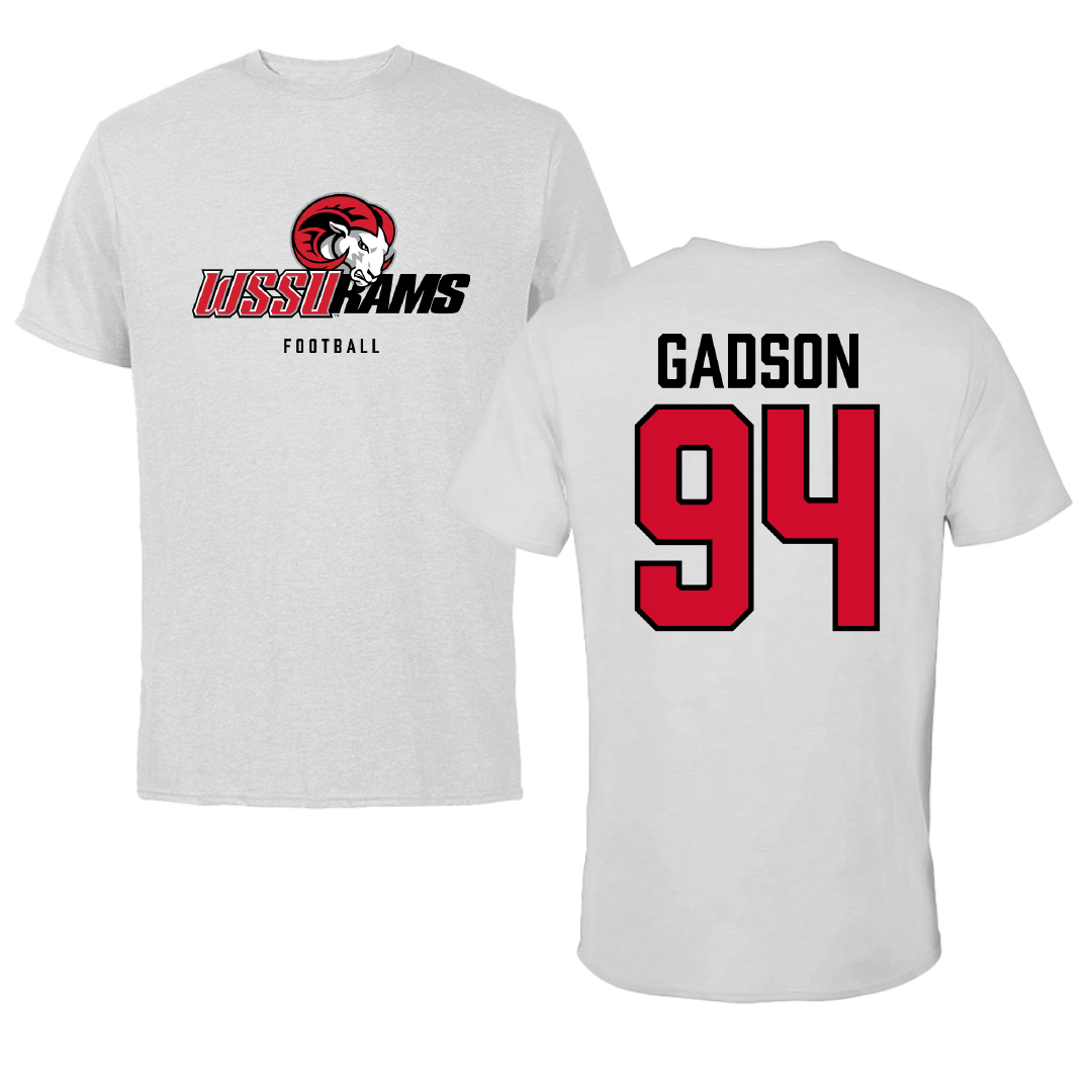 Winston-Salem State University Football Light Gray Performance Tee - #94 Khamari Gadson