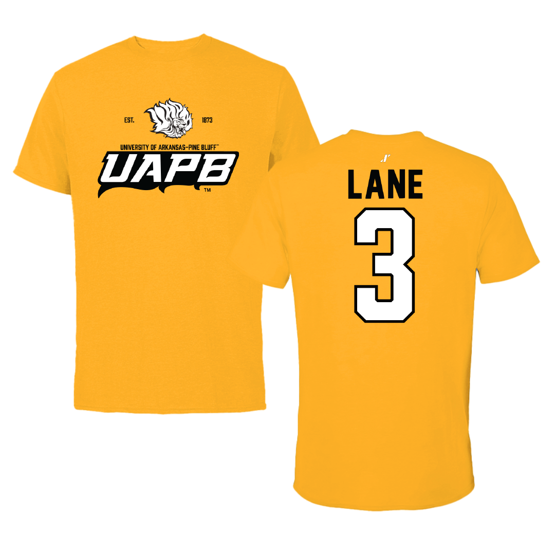 University of Arkansas-Pine Bluff Volleyball Gold General Performance Tee - #3 Aleria Lane