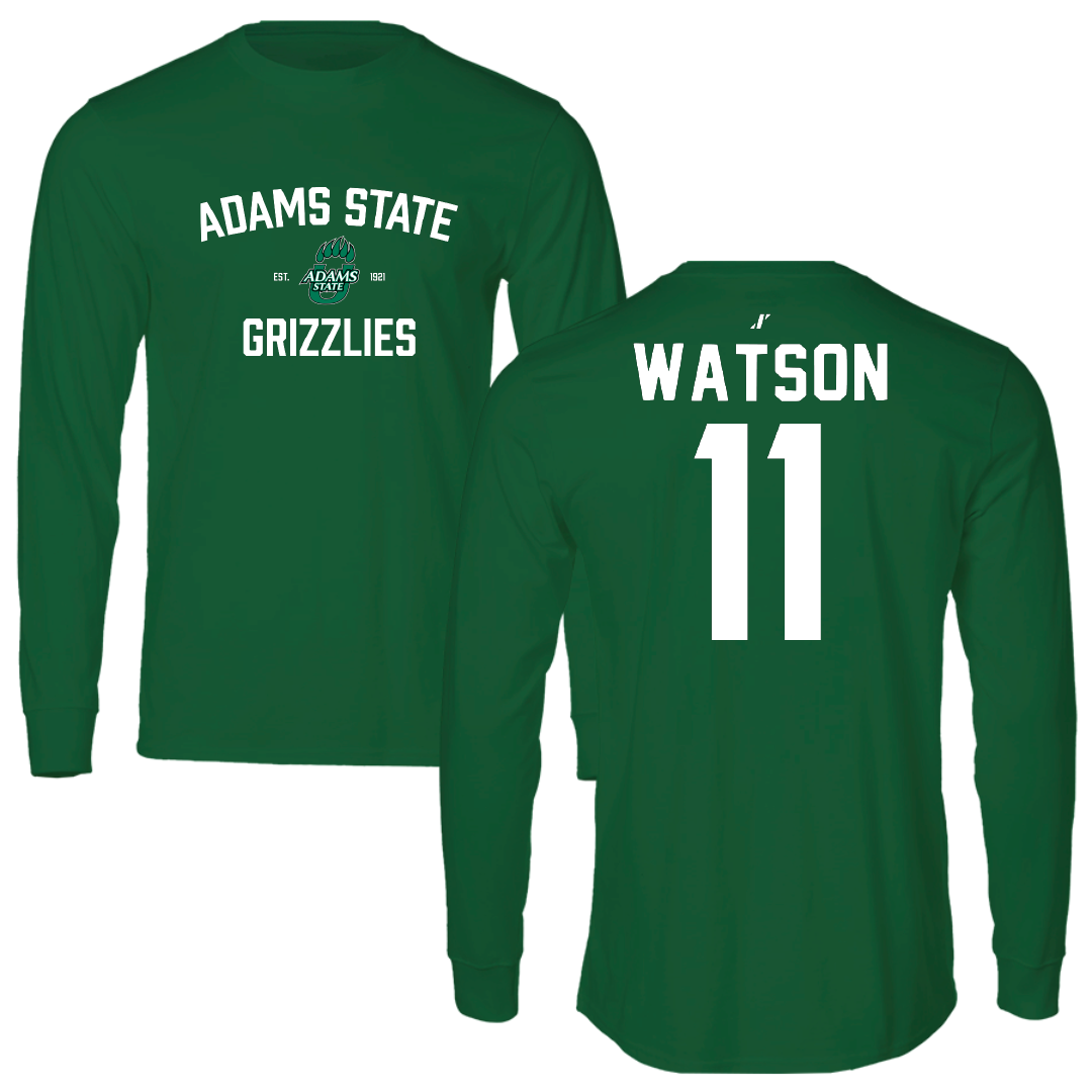 Adams State University Basketball Green General Long Sleeve - #11 Elaina Watson