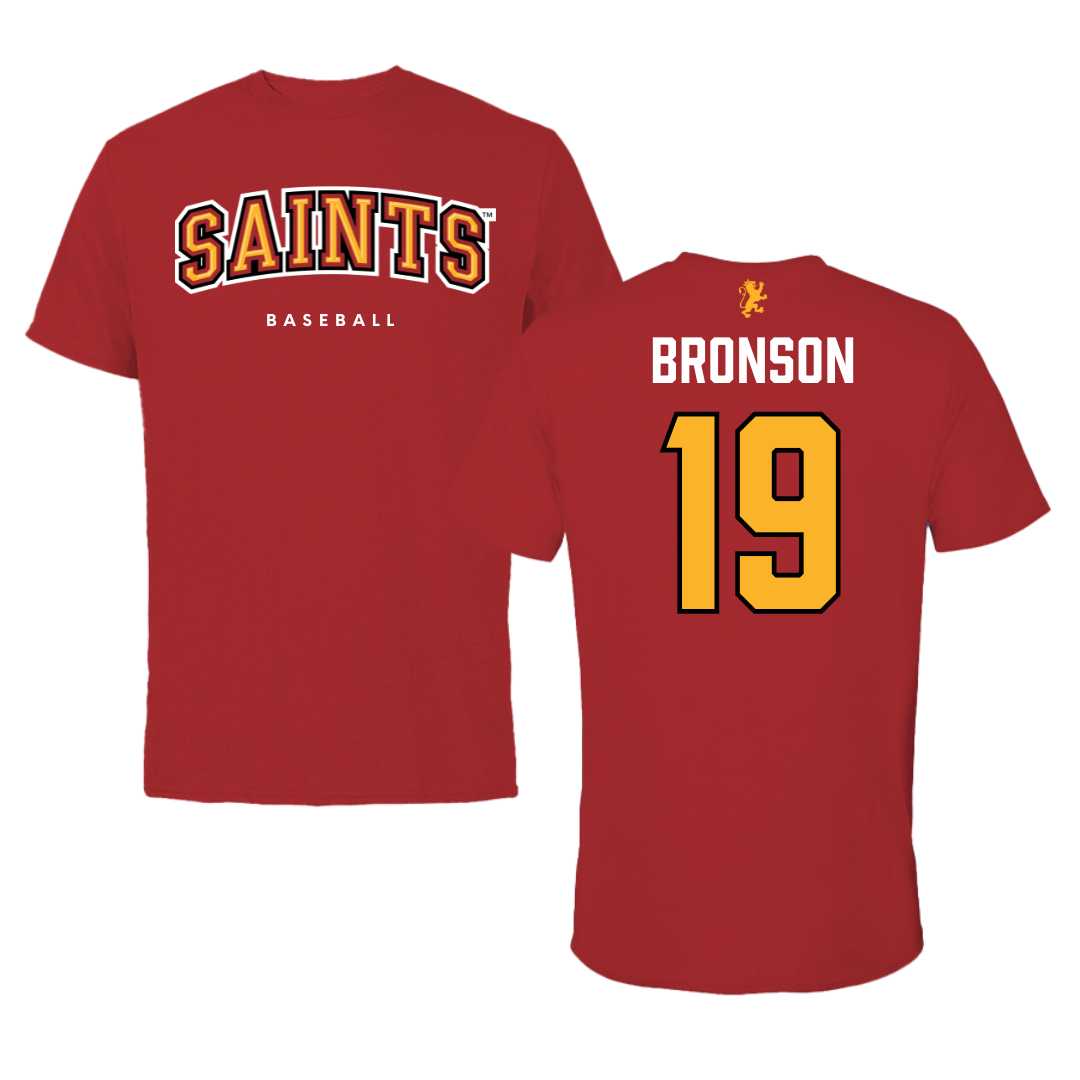 Flagler College Baseball Red Performance Tee - #19 Broc Bronson
