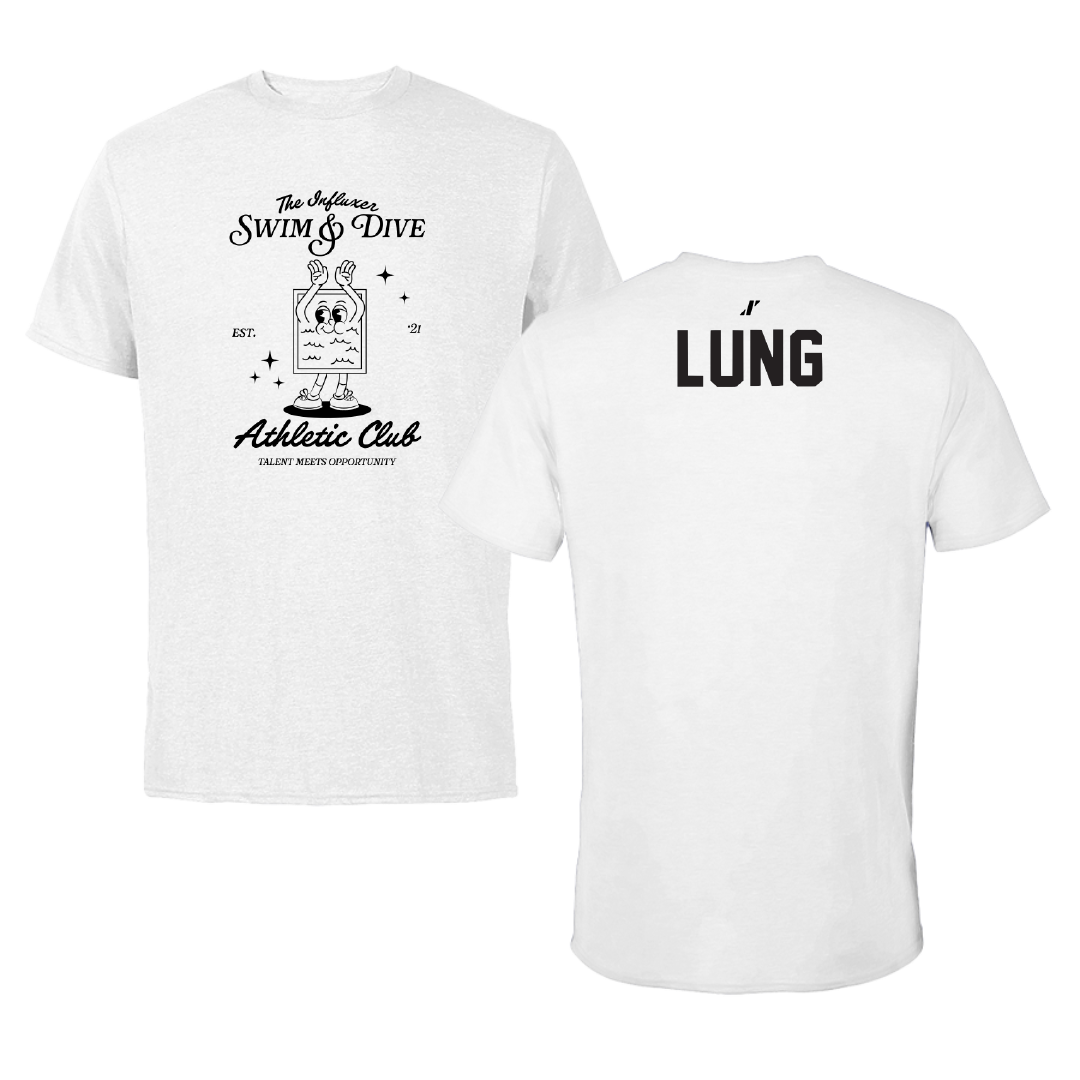Swimming & Diving White Influxer Athletic Club Tee - Mackenzie Lung