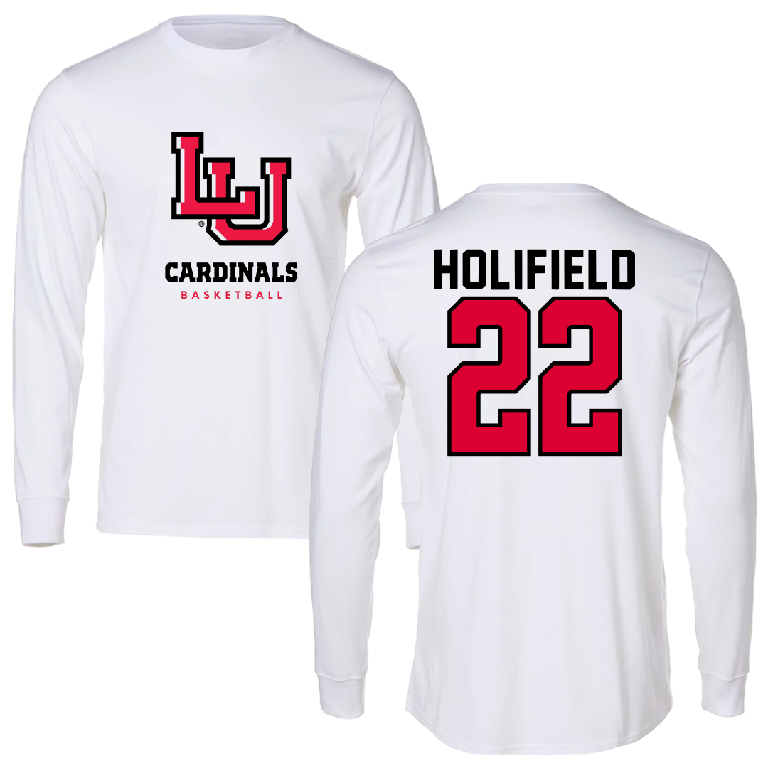 Lamar University Basketball White Long Sleeve - #22 Andrew Holifield