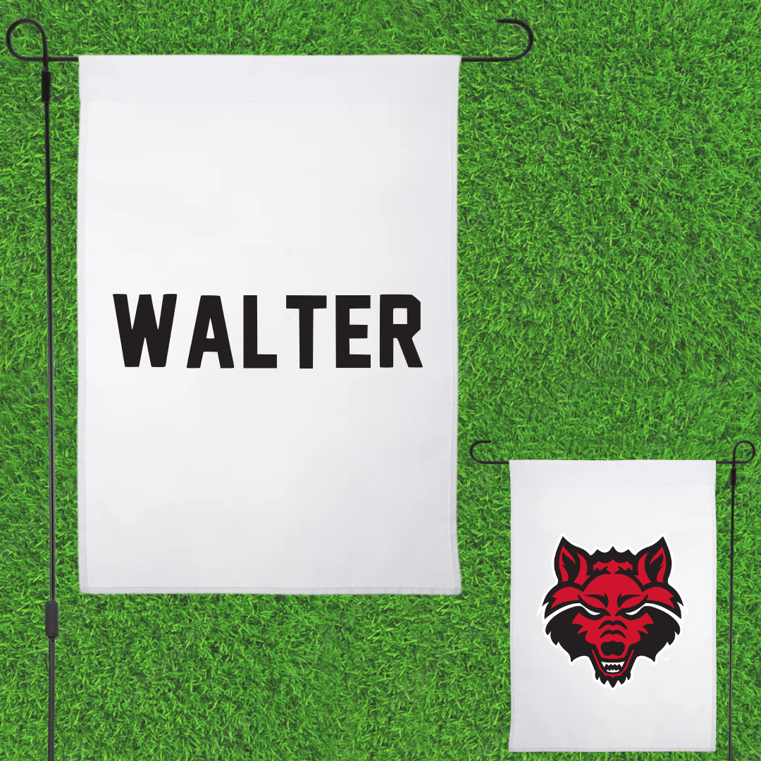 Arkansas State University TF and XC White Garden Flag - Olivia Walter