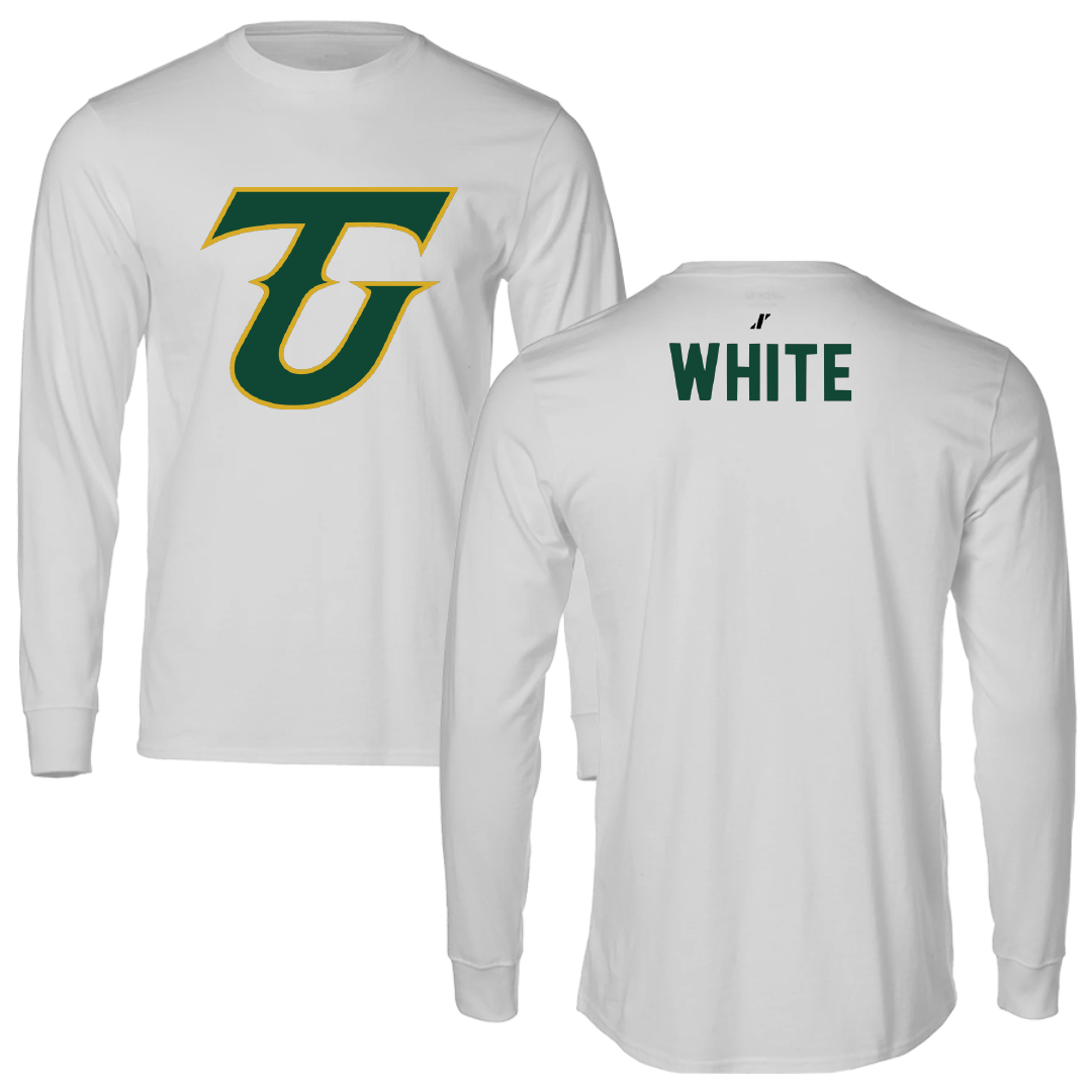 Tiffin University TF and XC Light Gray Long Sleeve - Jaylen White