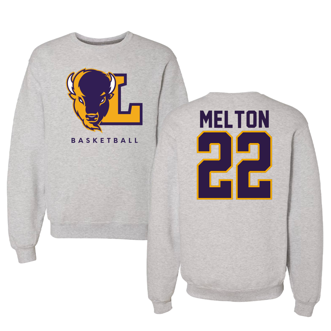 Lipscomb University Basketball Gray Crewneck - #22 Addison Melton