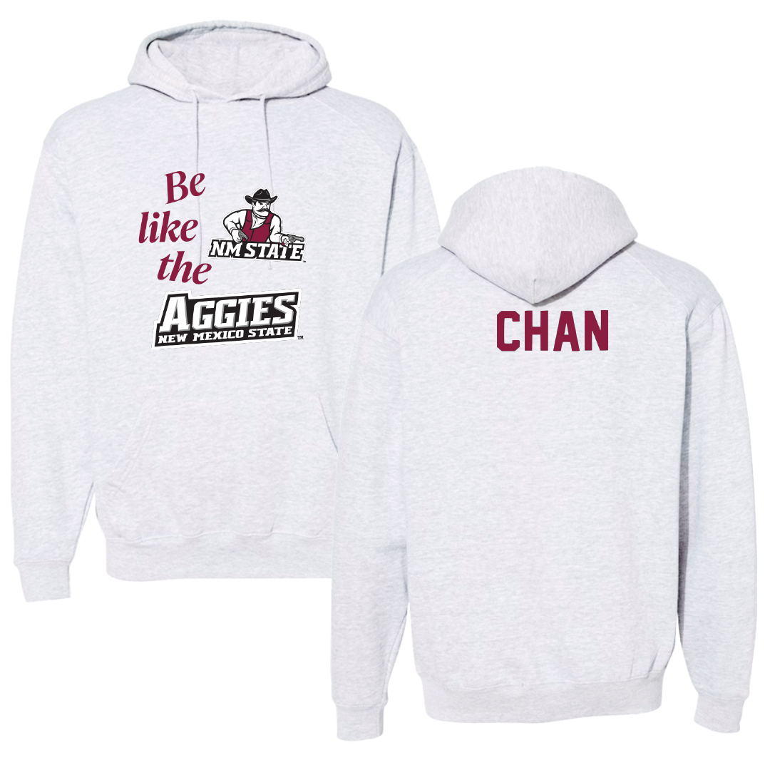 New Mexico State University Golf Light Gray Be Like Us Hoodie - Max Chan