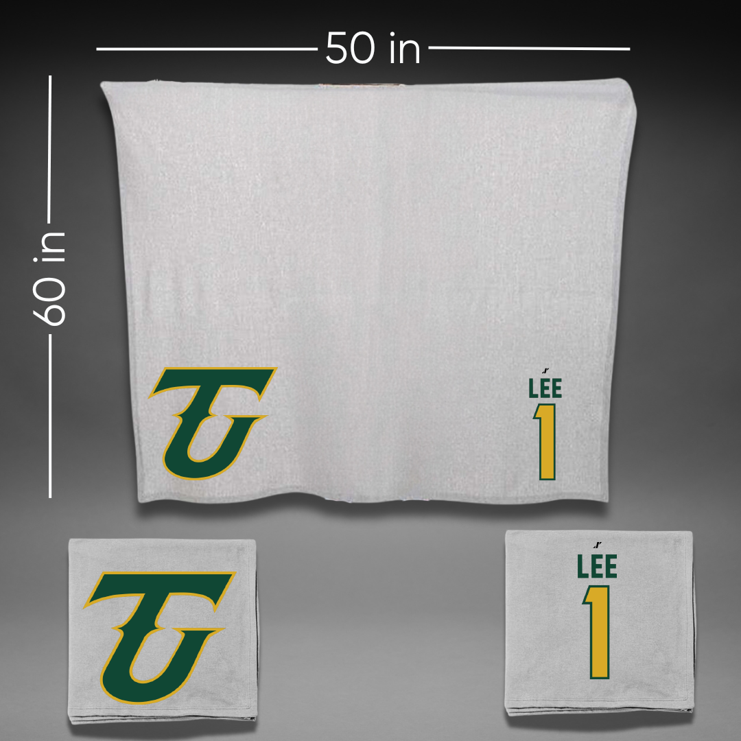 Tiffin University Soccer Gray Blanket - #1 Aubree Lee