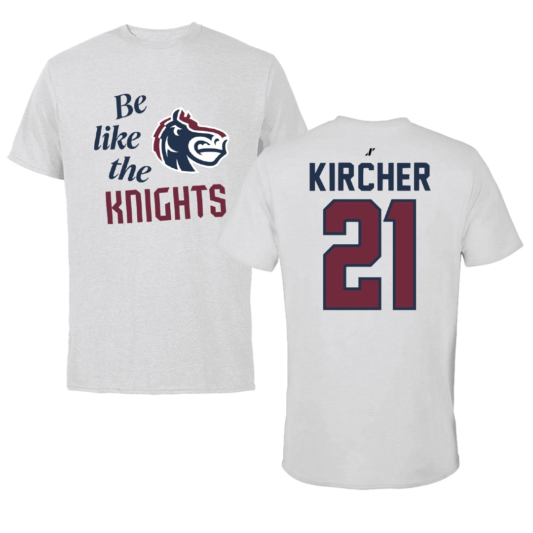 Fairleigh Dickinson University-Metropolitan Campus Volleyball Light Gray Be Like Us Performance Tee - #21 Gillian Kircher