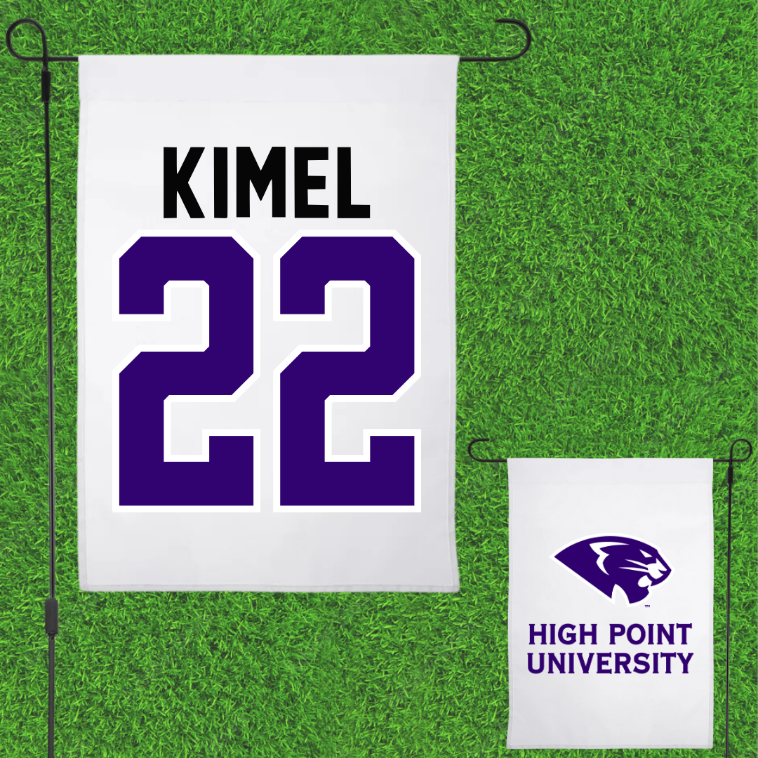 High Point University Baseball White Garden Flag - #22 Mac Kimel