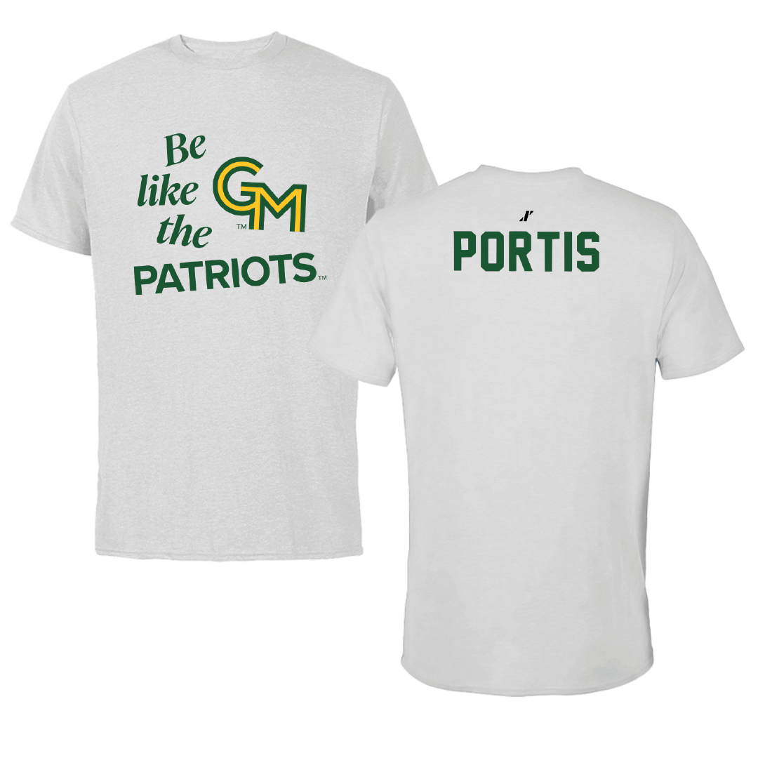 George Mason University TF and XC Light Gray Be Like Us Performance Tee - Cameron Portis