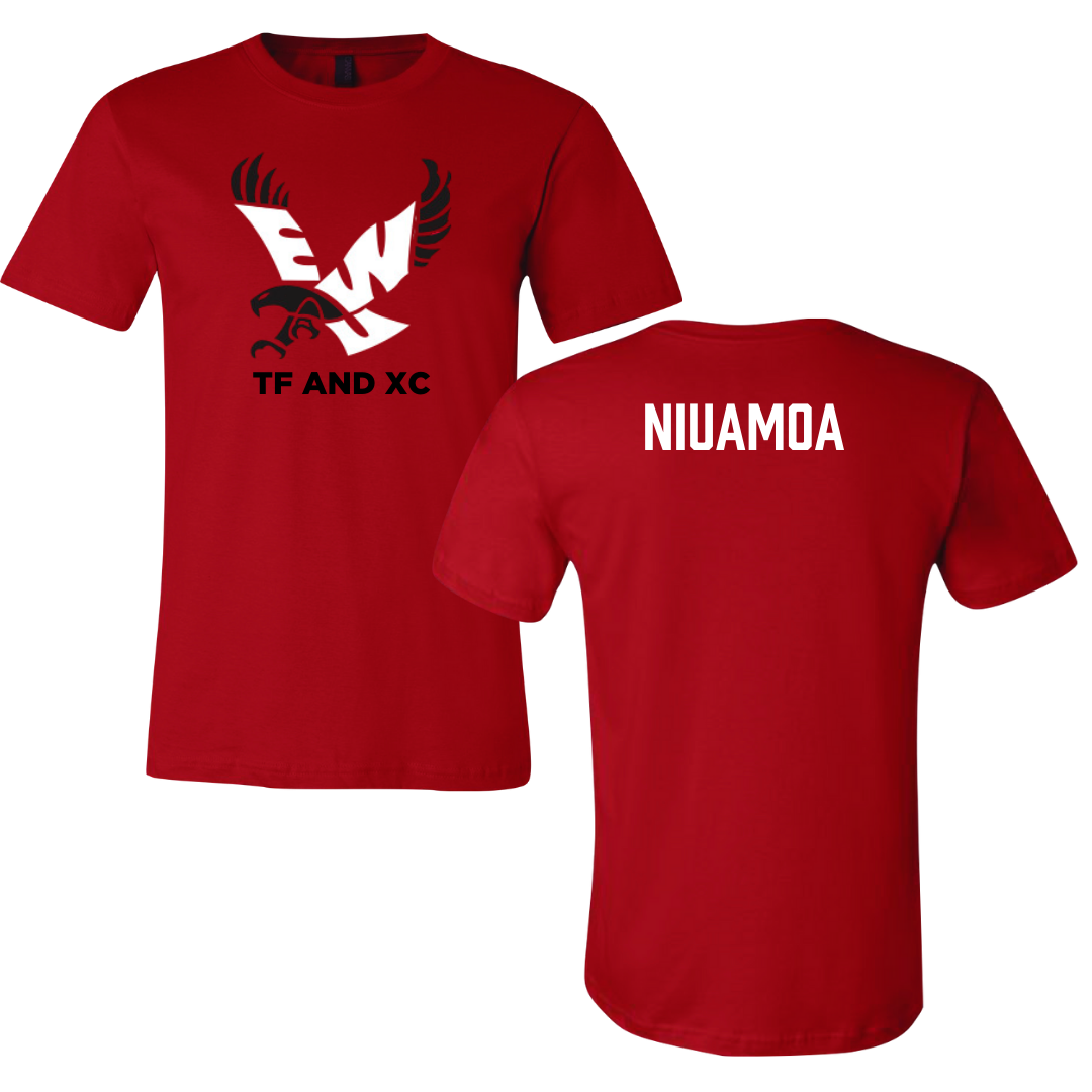Eastern Washington University TF and XC Red Performance Tee - JJ Niuamoa