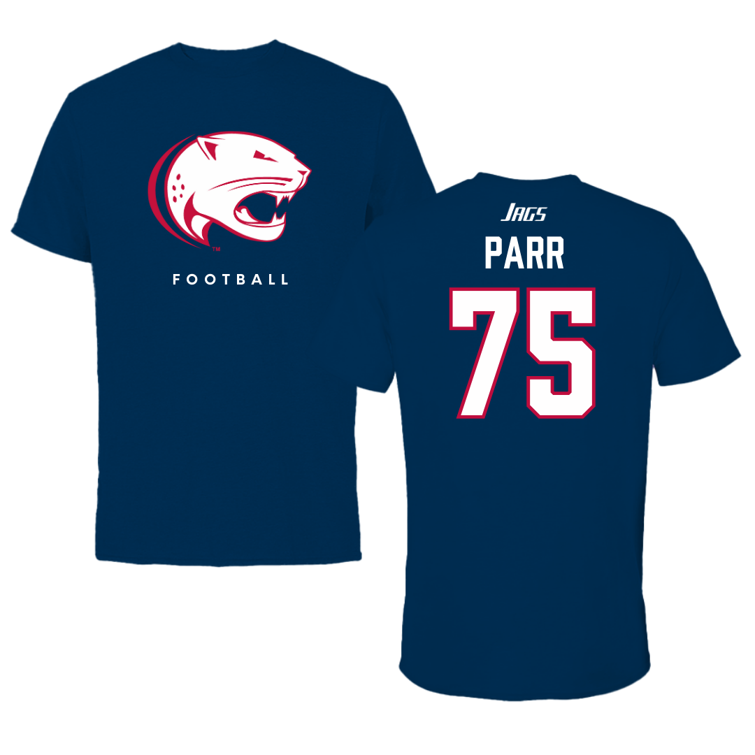 University of South Alabama Football Navy Performance Tee - #75 Damon Parr