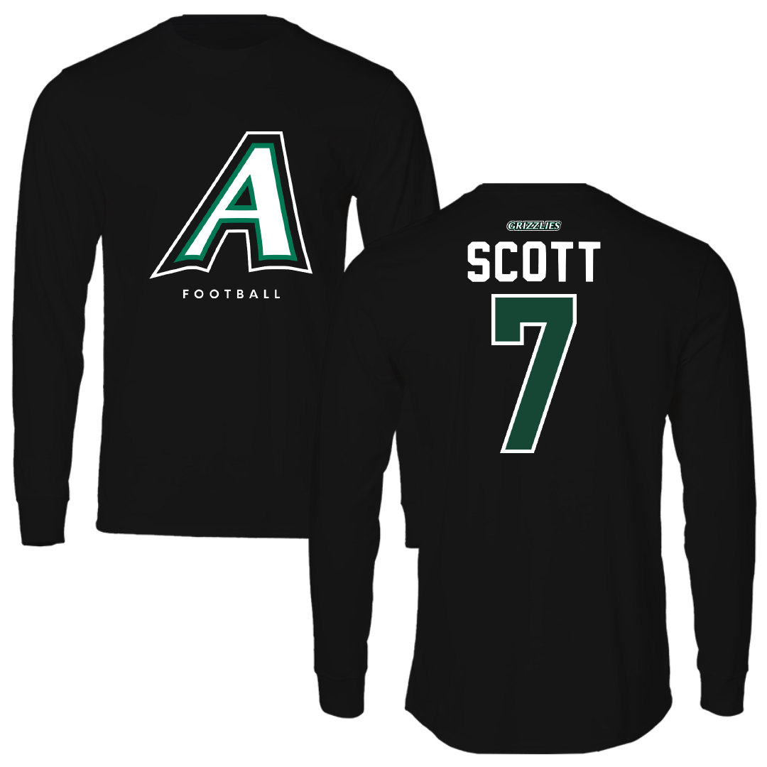 Adams State University Football Black Block Performance Long Sleeve - #7 Jalen Scott