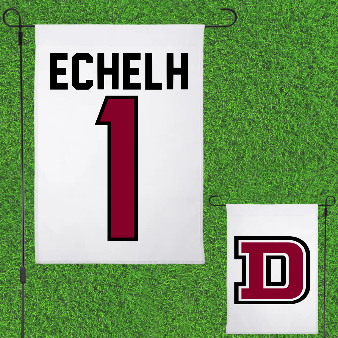 Dean College Volleyball White Garden Flag - #1 Rayan Echelh