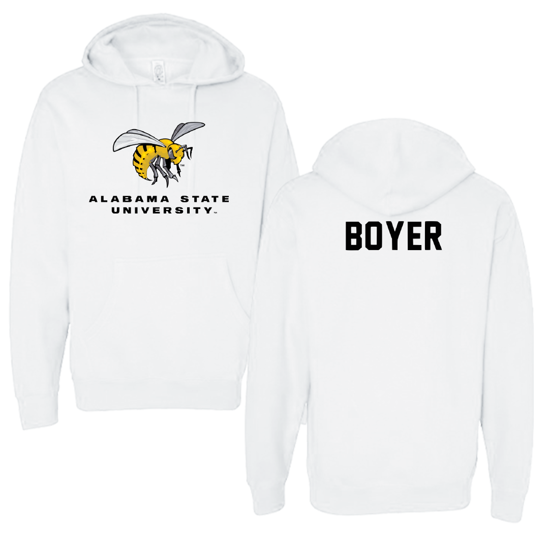 Alabama State University TF and XC White Block Hoodie - Alisha Boyer