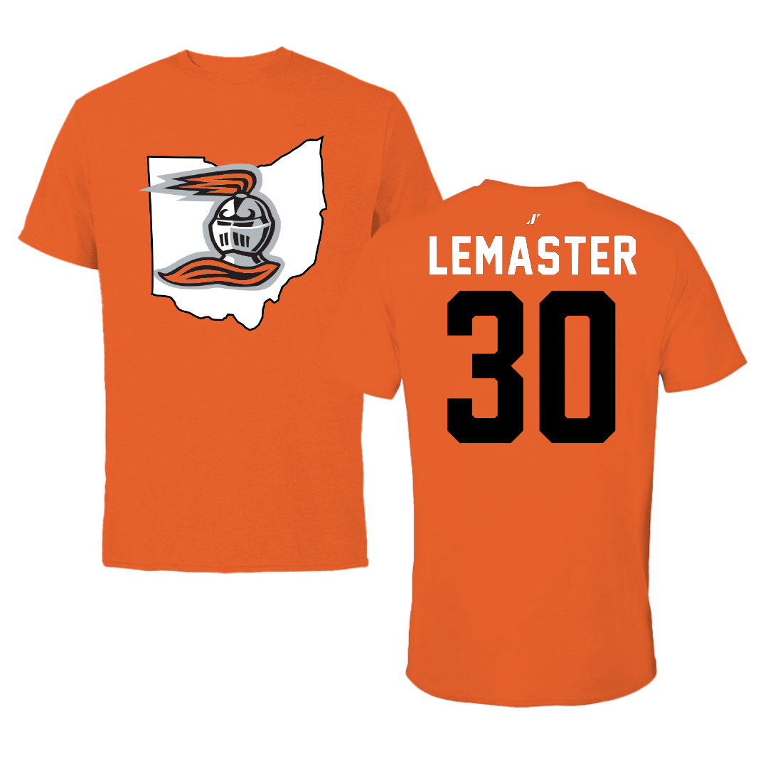 Heidelberg University Football Orange State Performance Tee - #30 Caylan LeMaster