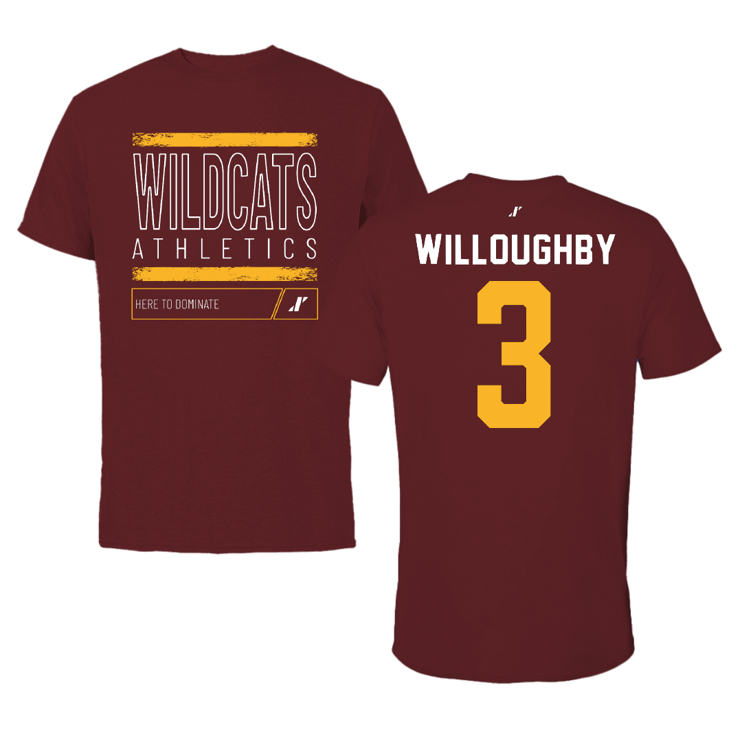 Bethune-Cookman University Basketball Maroon Dominate Tee - #3 Seneca Willoughby