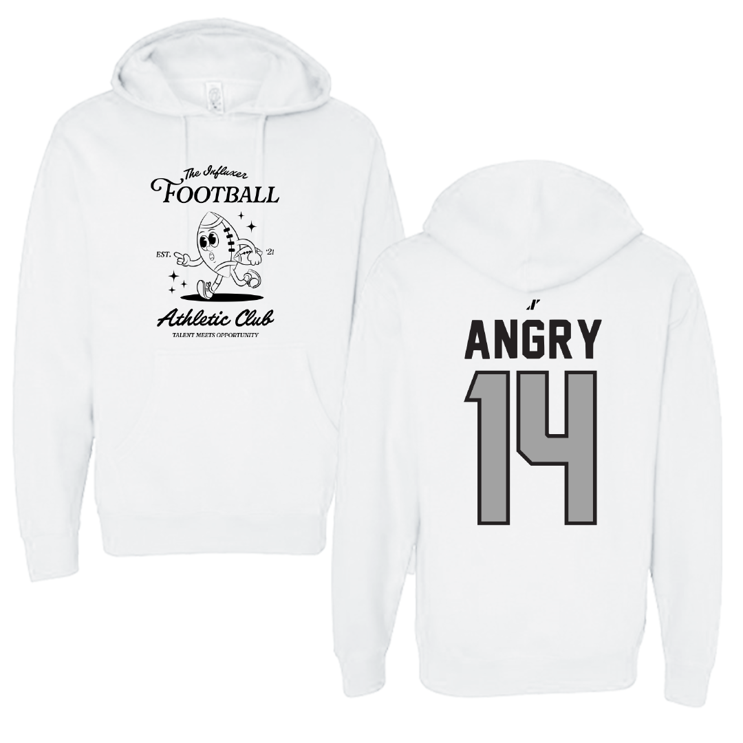 Football White Influxer Athletic Club Hoodie - #14 Kevon Angry