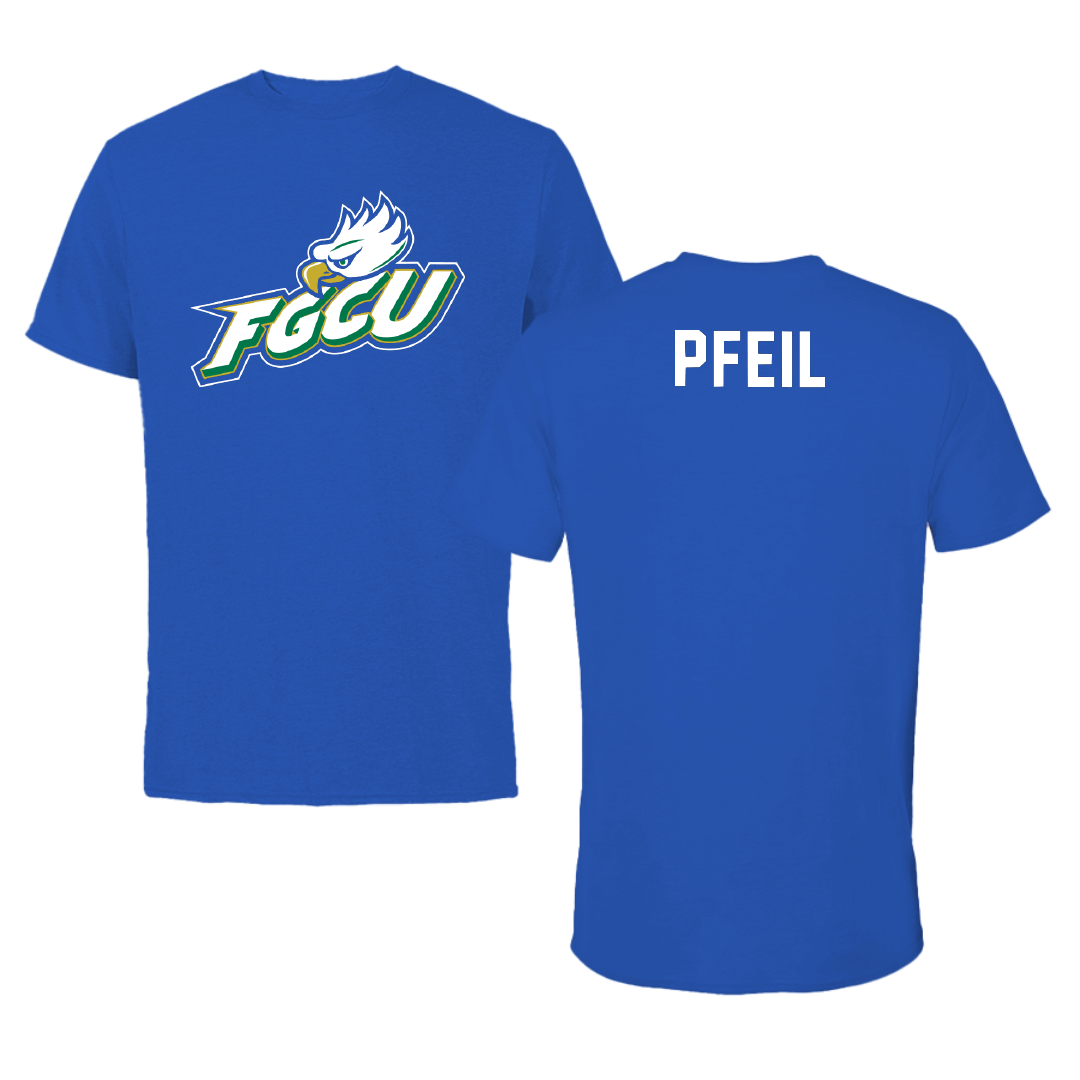 Florida Gulf Coast University Swimming & Diving Blue Performance Tee - Bella Pfeil