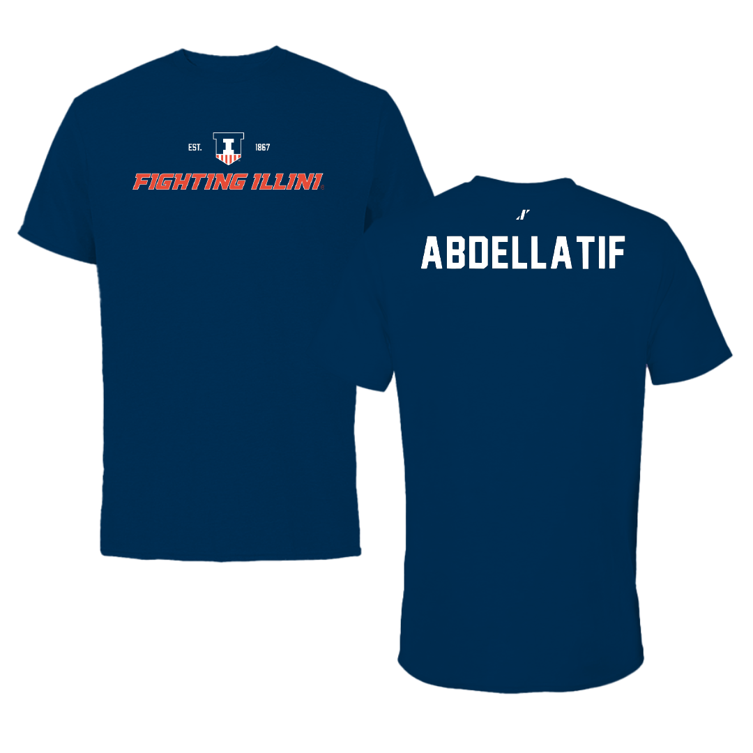 University of Illinois TF and XC Navy General Performance Tee - Noor Abdellatif