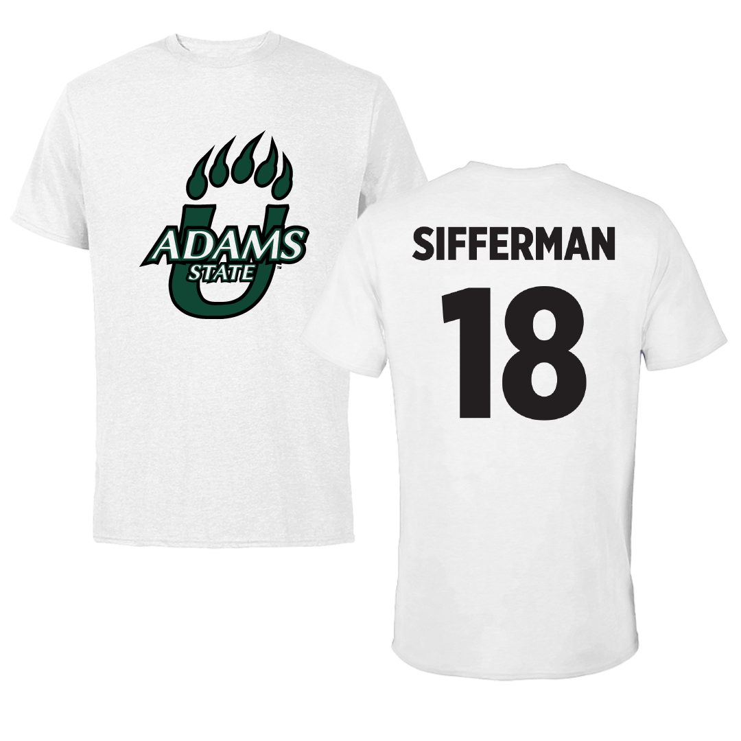 Adams State University Baseball White Performance Tee - #18 Ray Sifferman