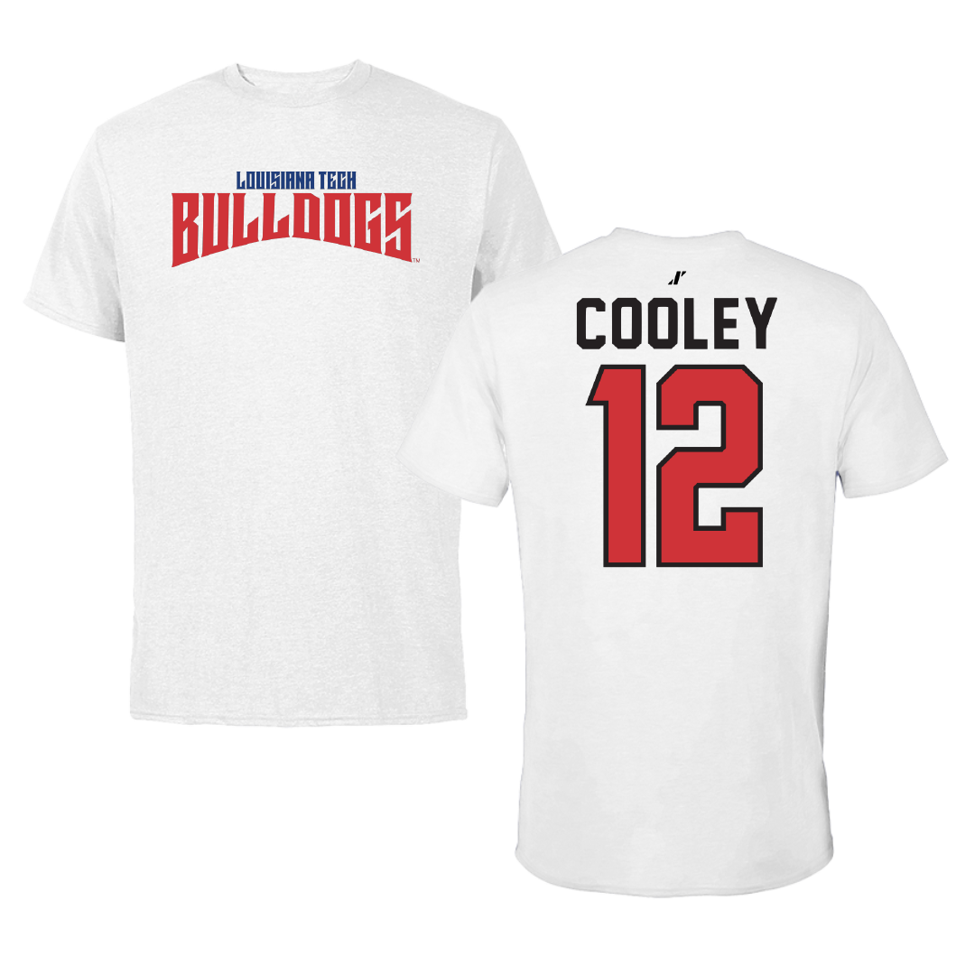 Louisiana Tech University Baseball White Classic Performance Tee - #12 Luke Cooley