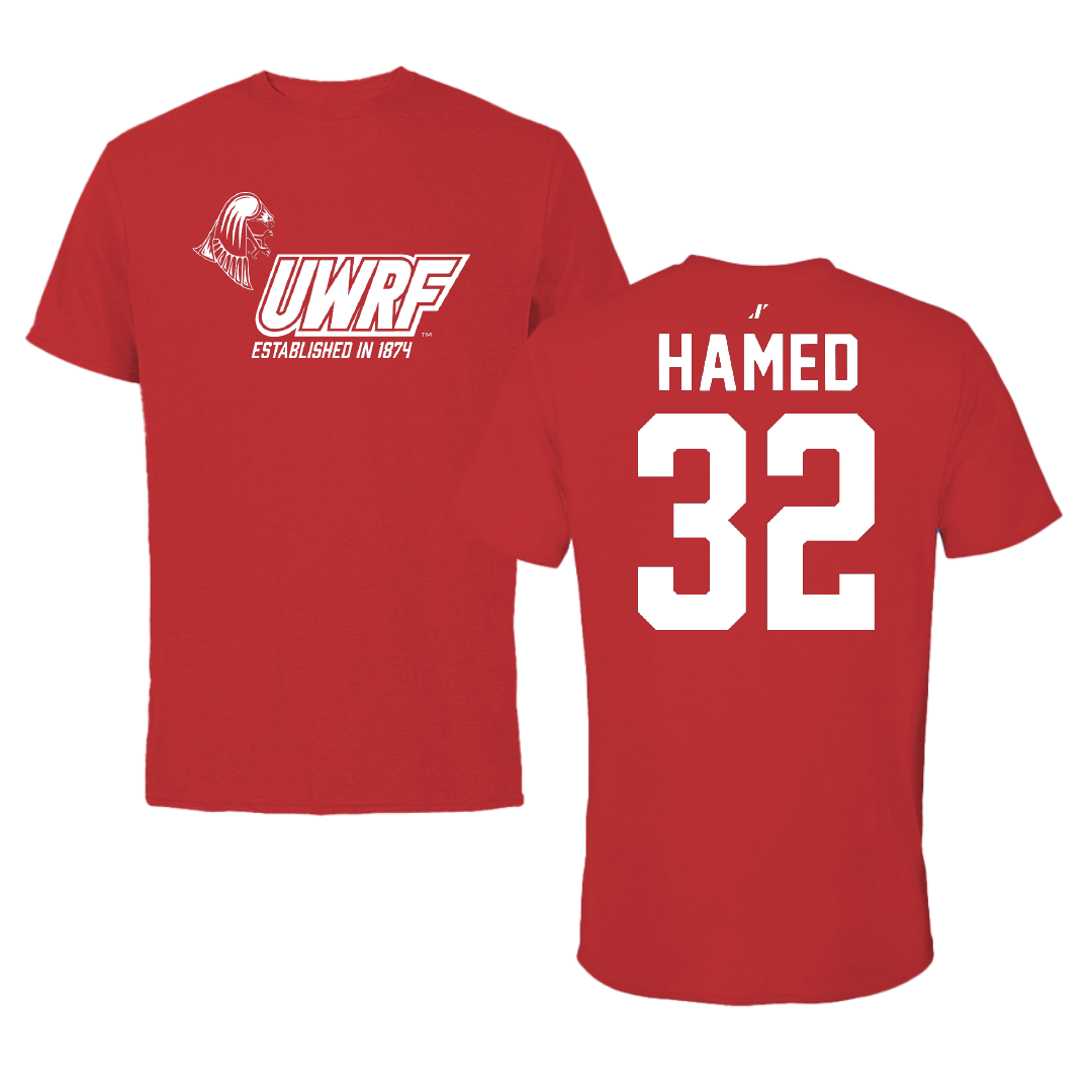 University of Wisconsin-River Falls Football Red General Performance Tee - #32 Adam Hamed