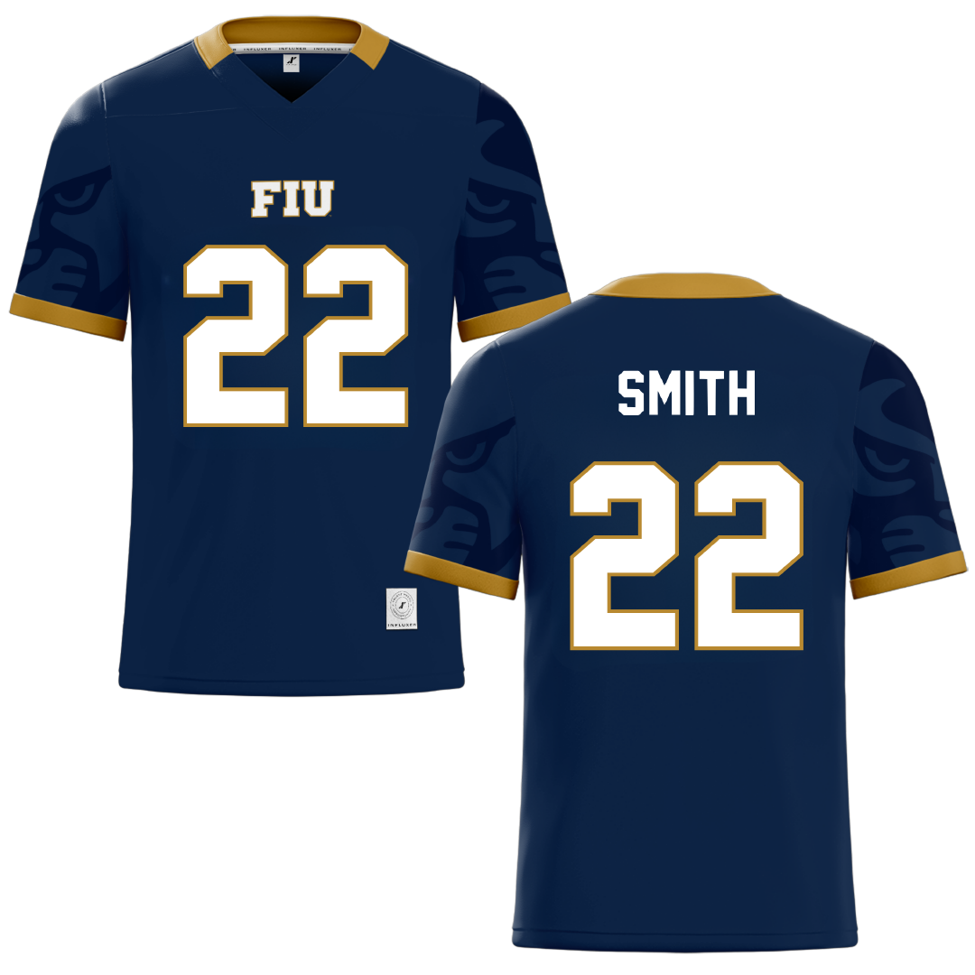 Florida International University Blue Football Jersey - #22 Nicholas Smith