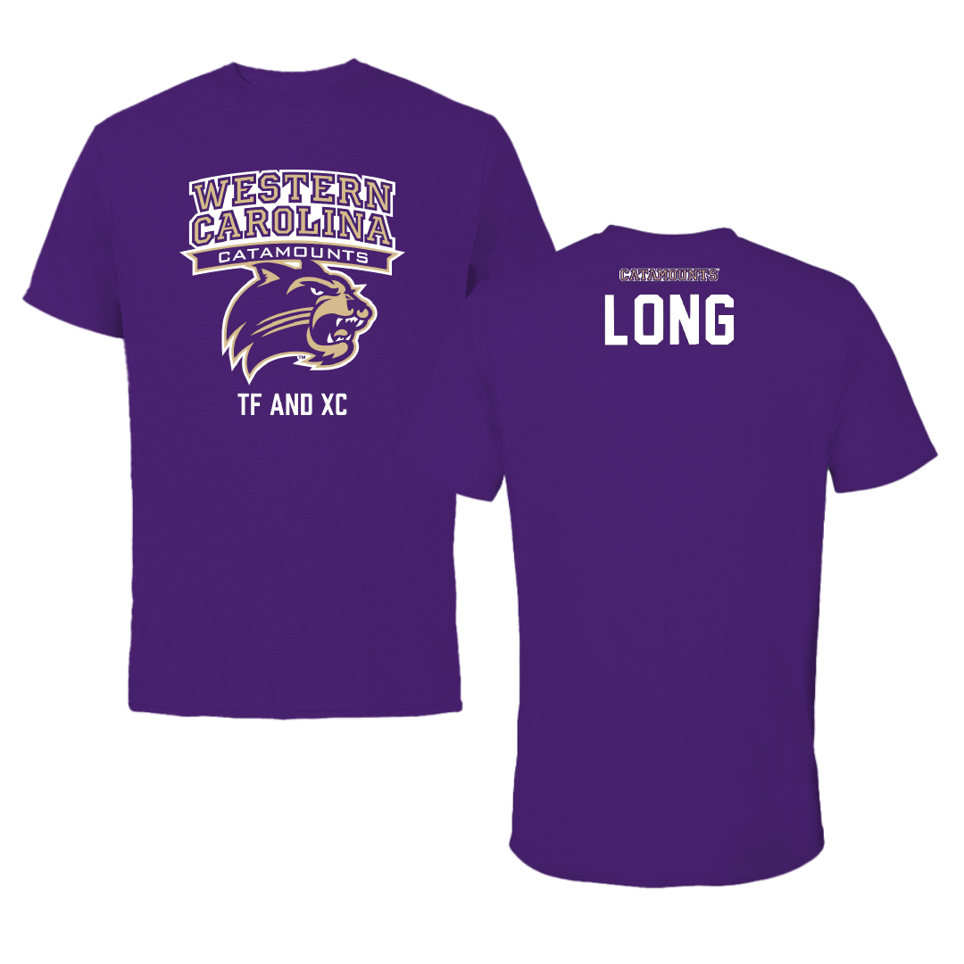 Western Carolina University TF and XC Purple Performance Tee - Ethan Long