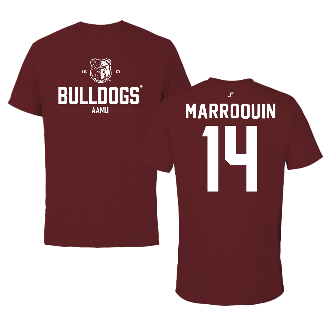 Alabama A&M University Soccer Maroon General Performance Tee - #14 Daniela Marroquin