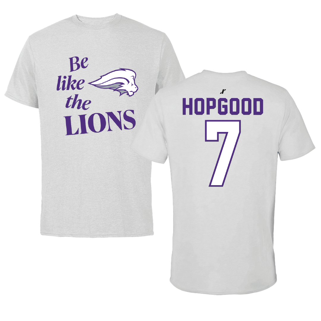 Nelson University Softball Light Gray Be Like Us Tee - #7 Cadence Hopgood