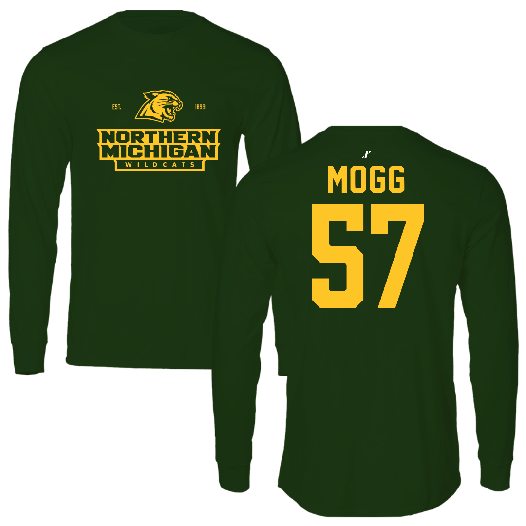Northern Michigan University Football Forest Green General Long Sleeve - #57 Logan Mogg