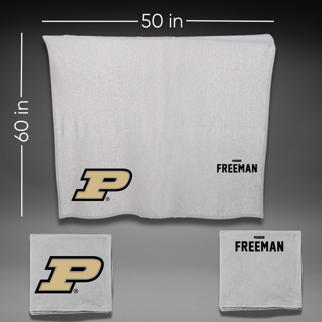 Purdue University Cheer Gray Blanket - Lacee Freeman