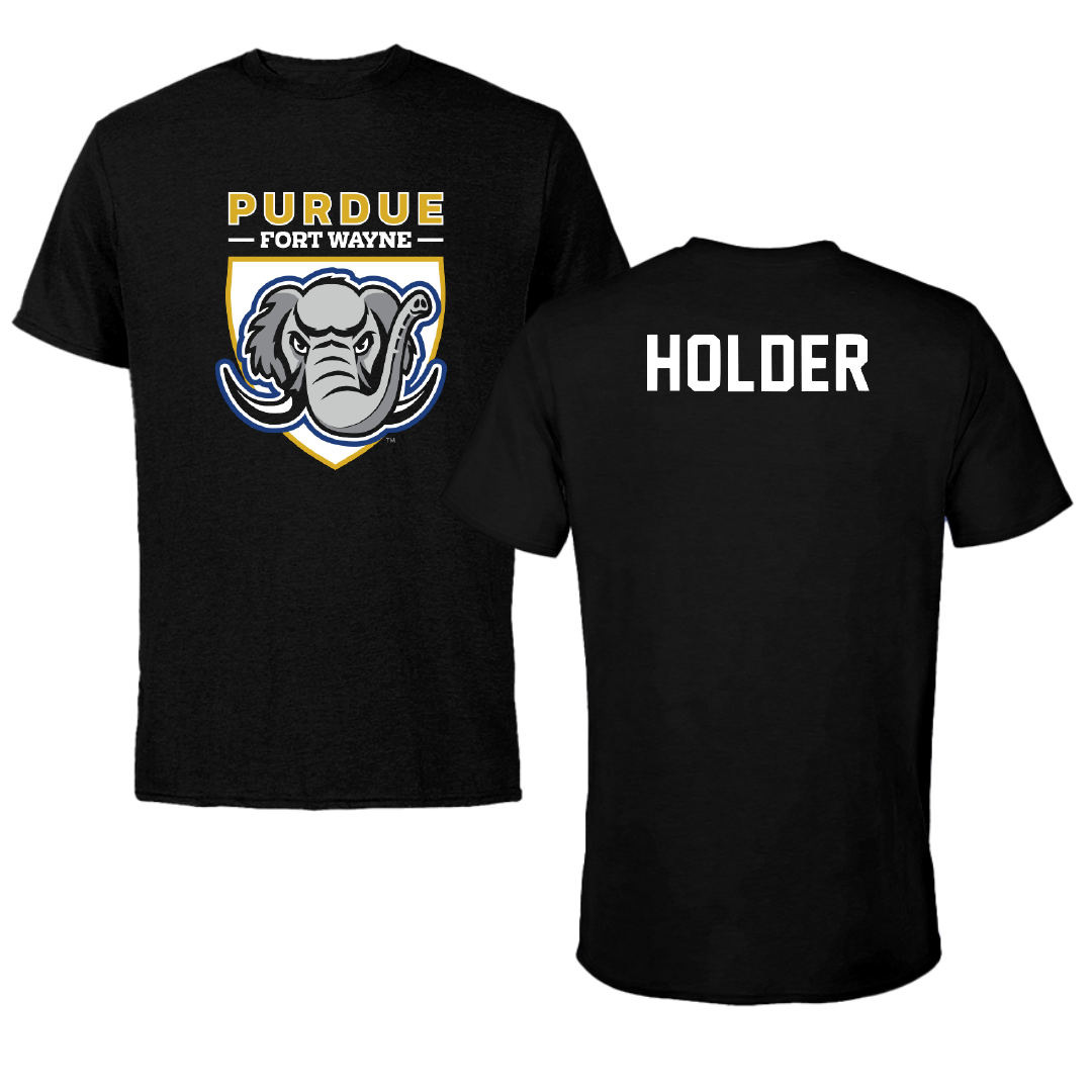 Purdue University-Fort Wayne Golf Black Mascot Performance Tee - Nick Holder