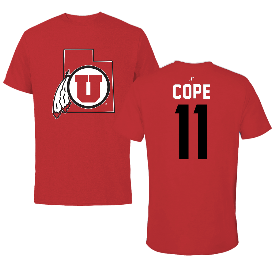 University of Utah Football Red State Tee - #11 Makai Cope
