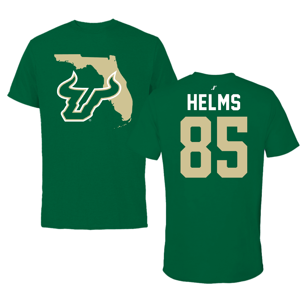 University of South Florida Football Green State Tee - #85 Christian Helms