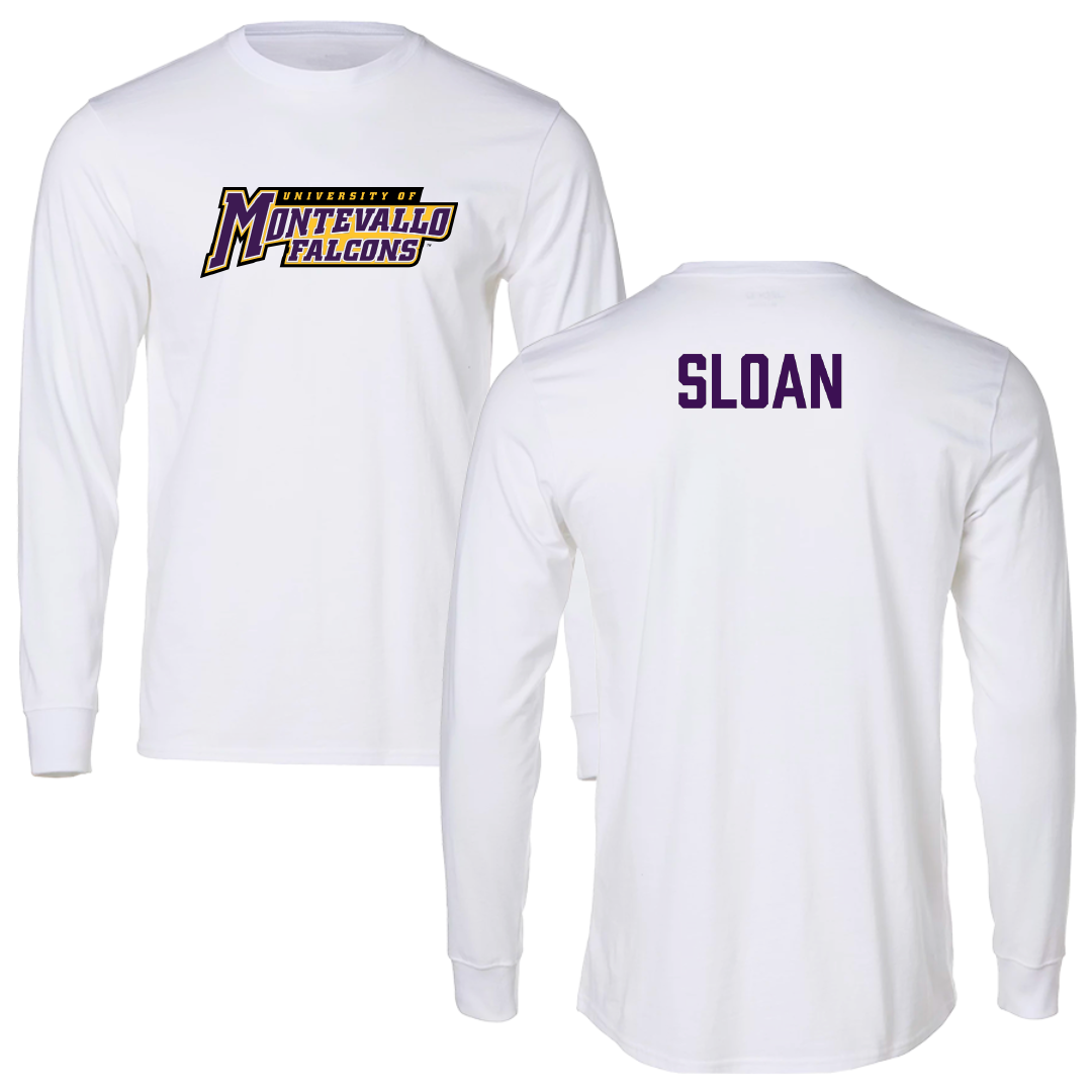 University of Montevallo Baseball White Performance Long Sleeve - Billy Sloan