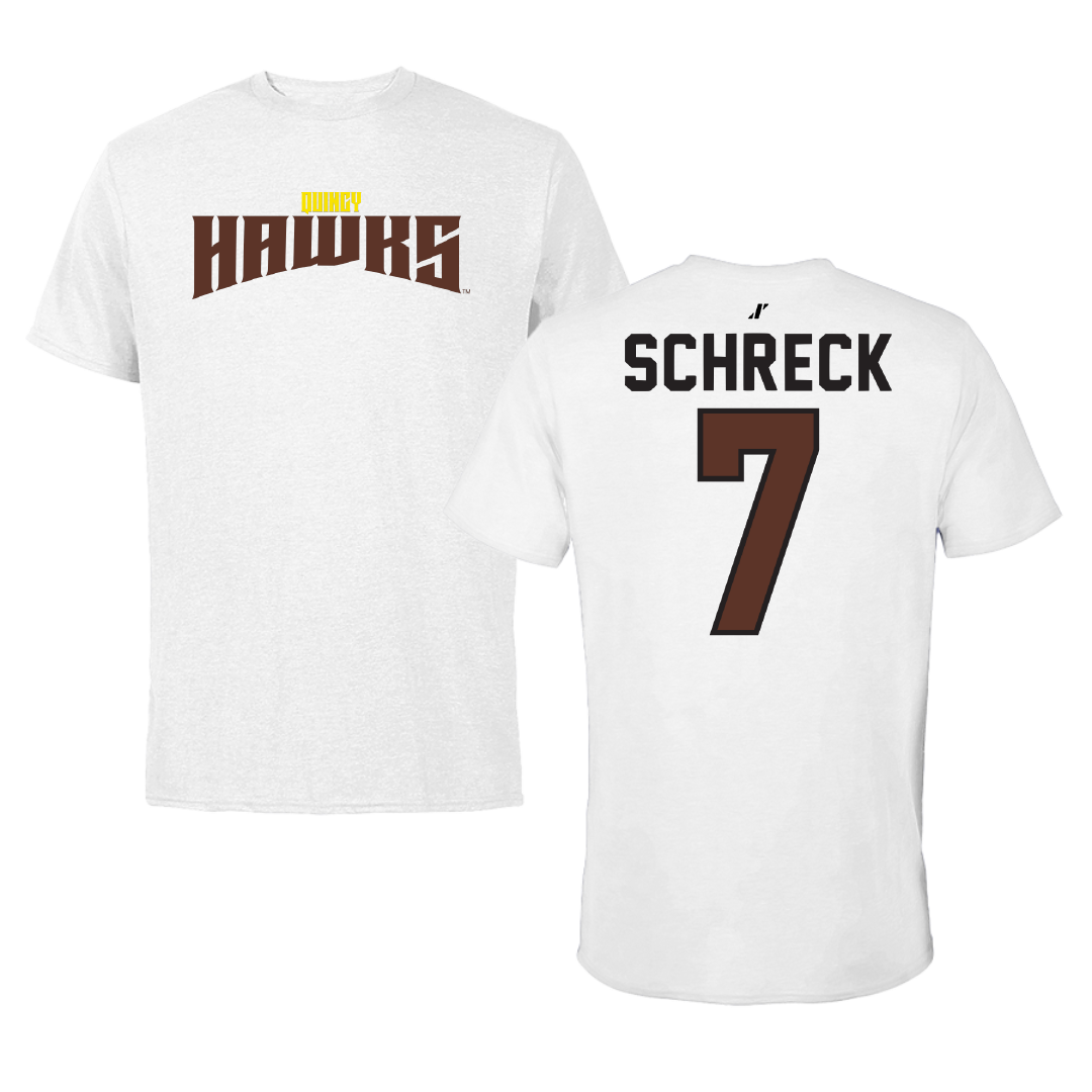 Quincy University STUNT White Classic Tee - #7 Keria Schreck