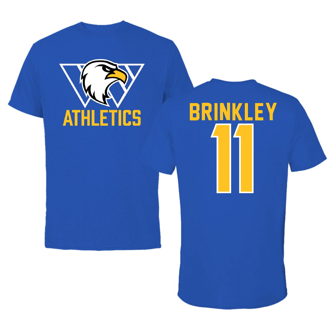 Williams Baptist University Baseball Blue Tee - #11 Connor Brinkley
