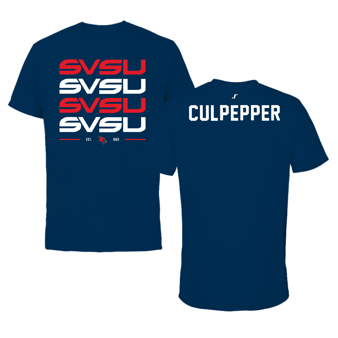 Saginaw Valley State University TF and XC Navy General Tee - Trevor Culpepper