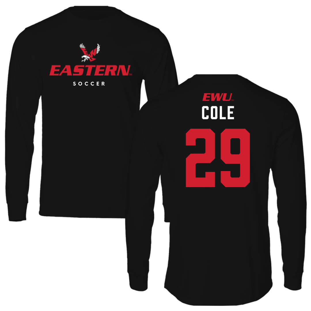 Eastern Washington University Soccer Black Eastern Long Sleeve - #29 Elisabeth Cole
