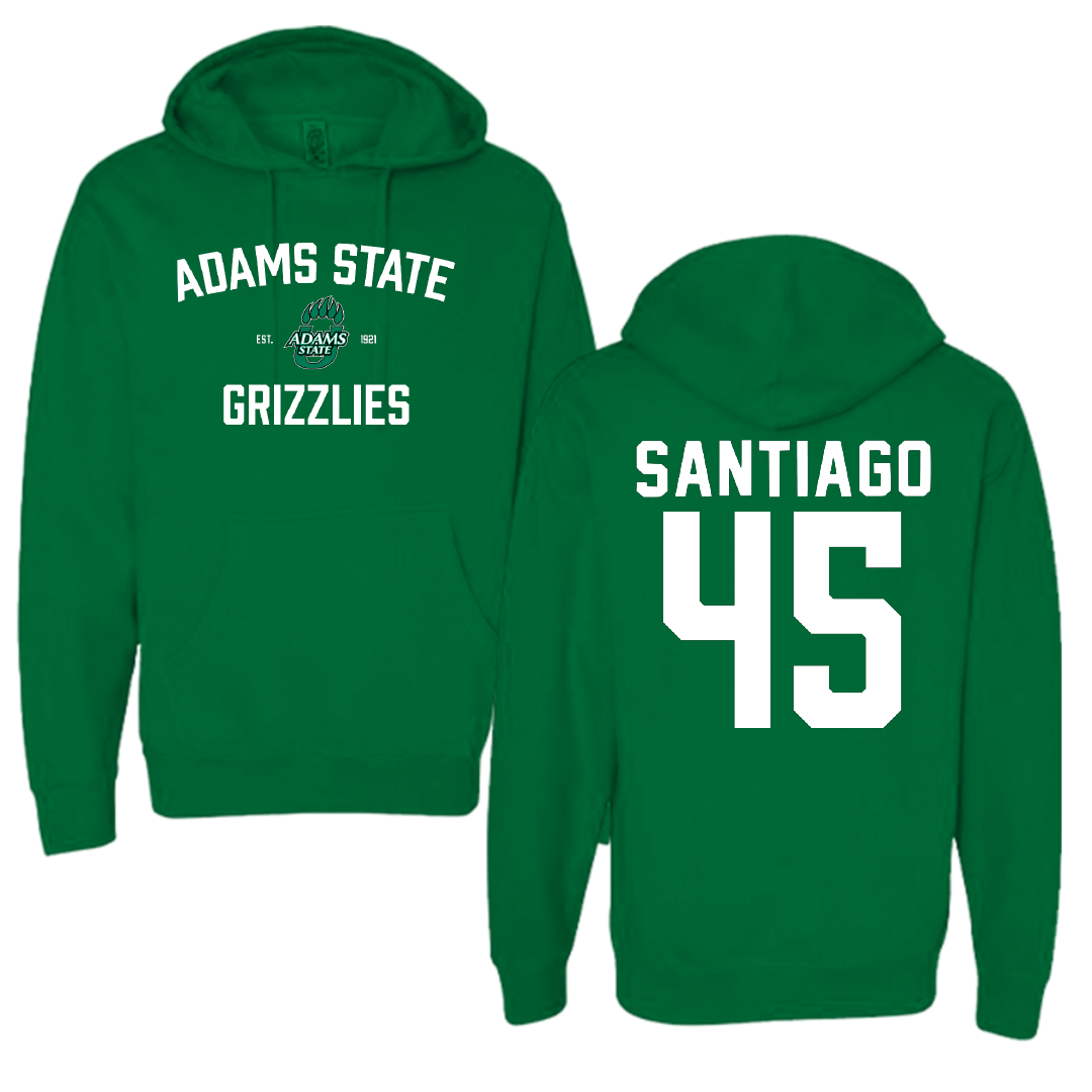 Adams State University Baseball Green General Hoodie - #45 Ricardo Santiago