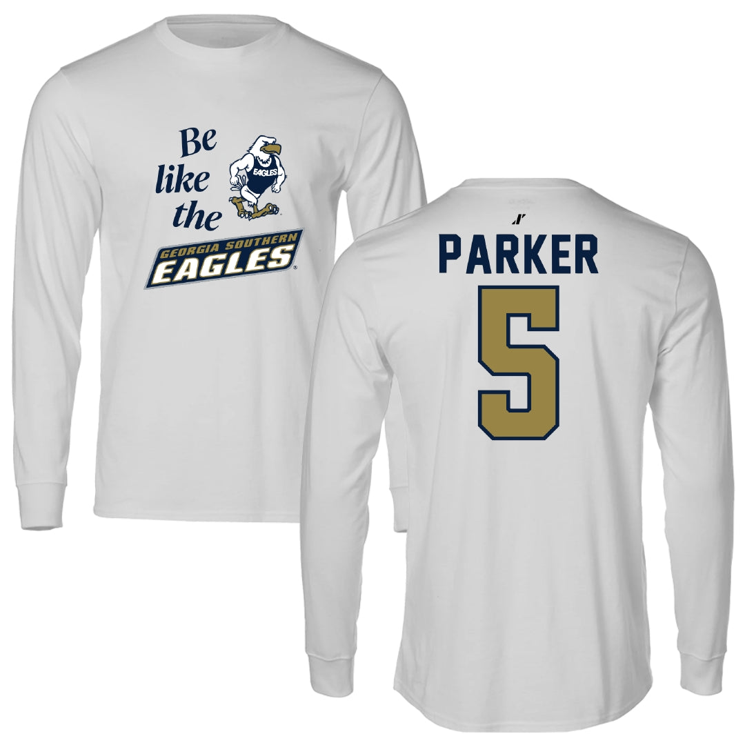Georgia Southern University Baseball Light Gray Be Like Us Performance Long Sleeve - #5 Cade Parker