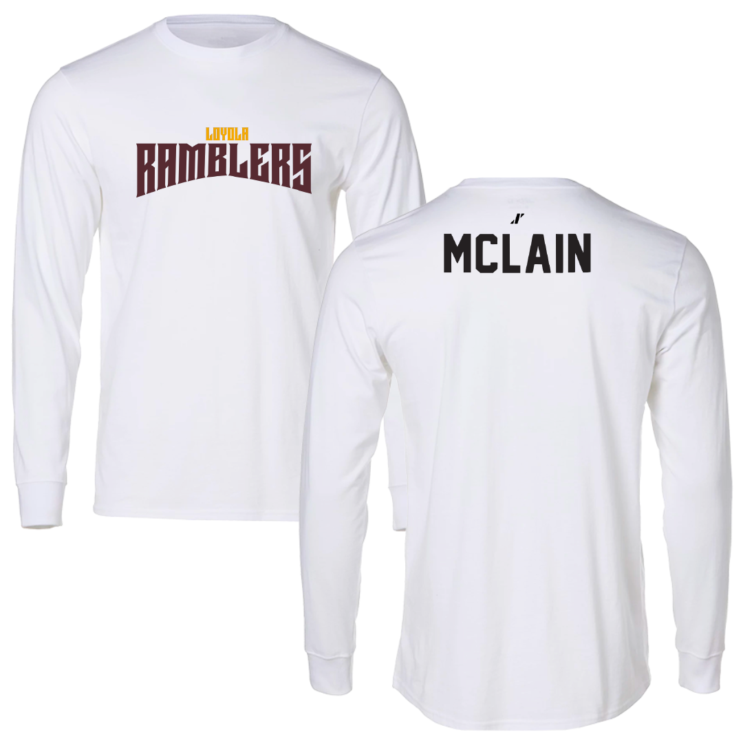 Loyola University-Chicago TF and XC White Classic Performance Long Sleeve - Madi McLain