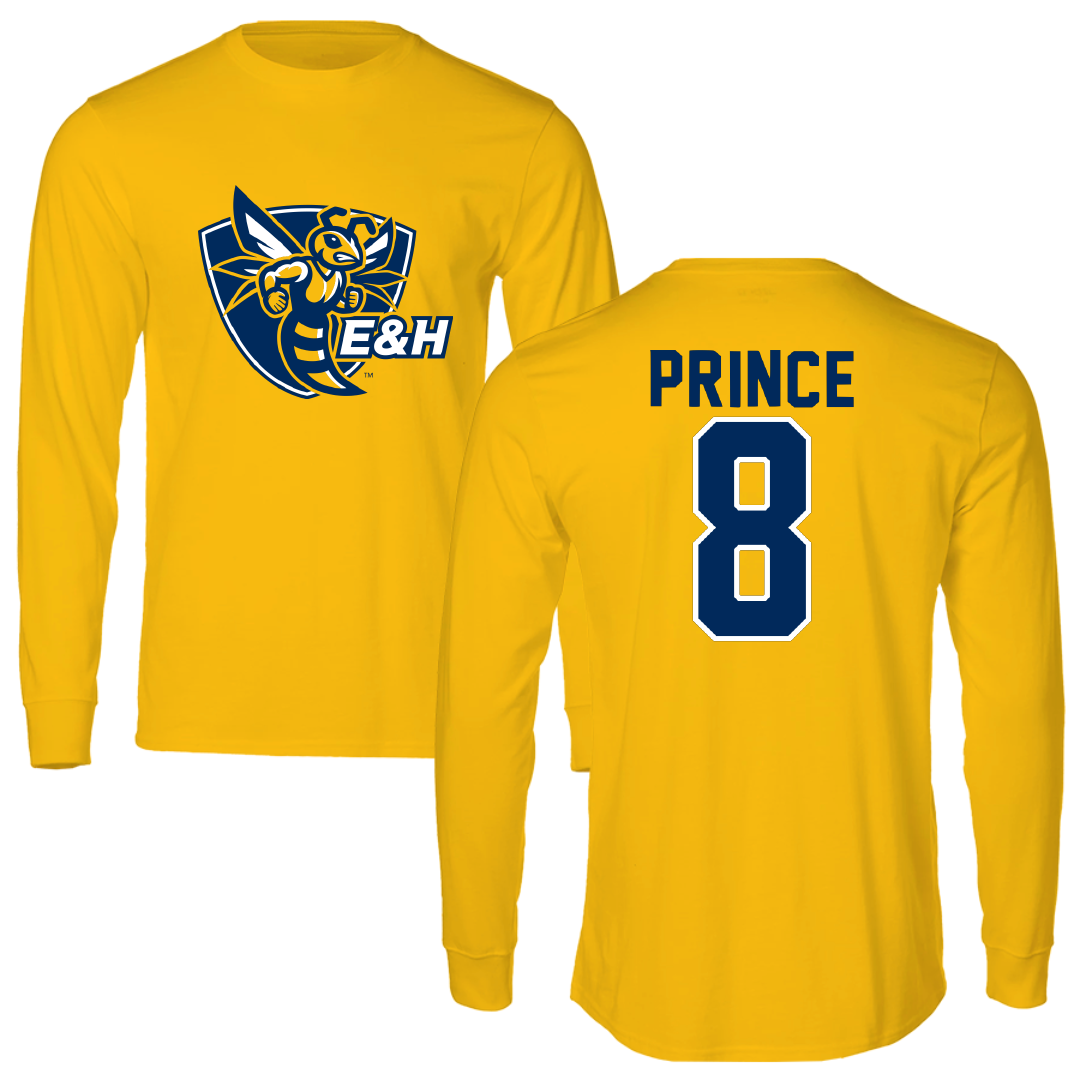 Emory & Henry College Football Gold Long Sleeve - #8 Corey Prince