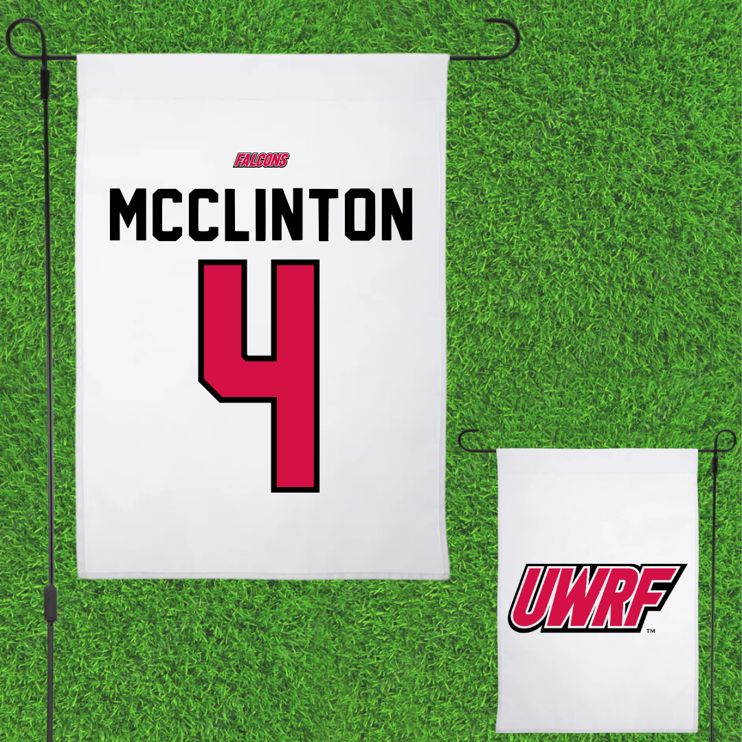 University of Wisconsin-River Falls Lacrosse White Garden Flag - #4 Aliviah McClinton